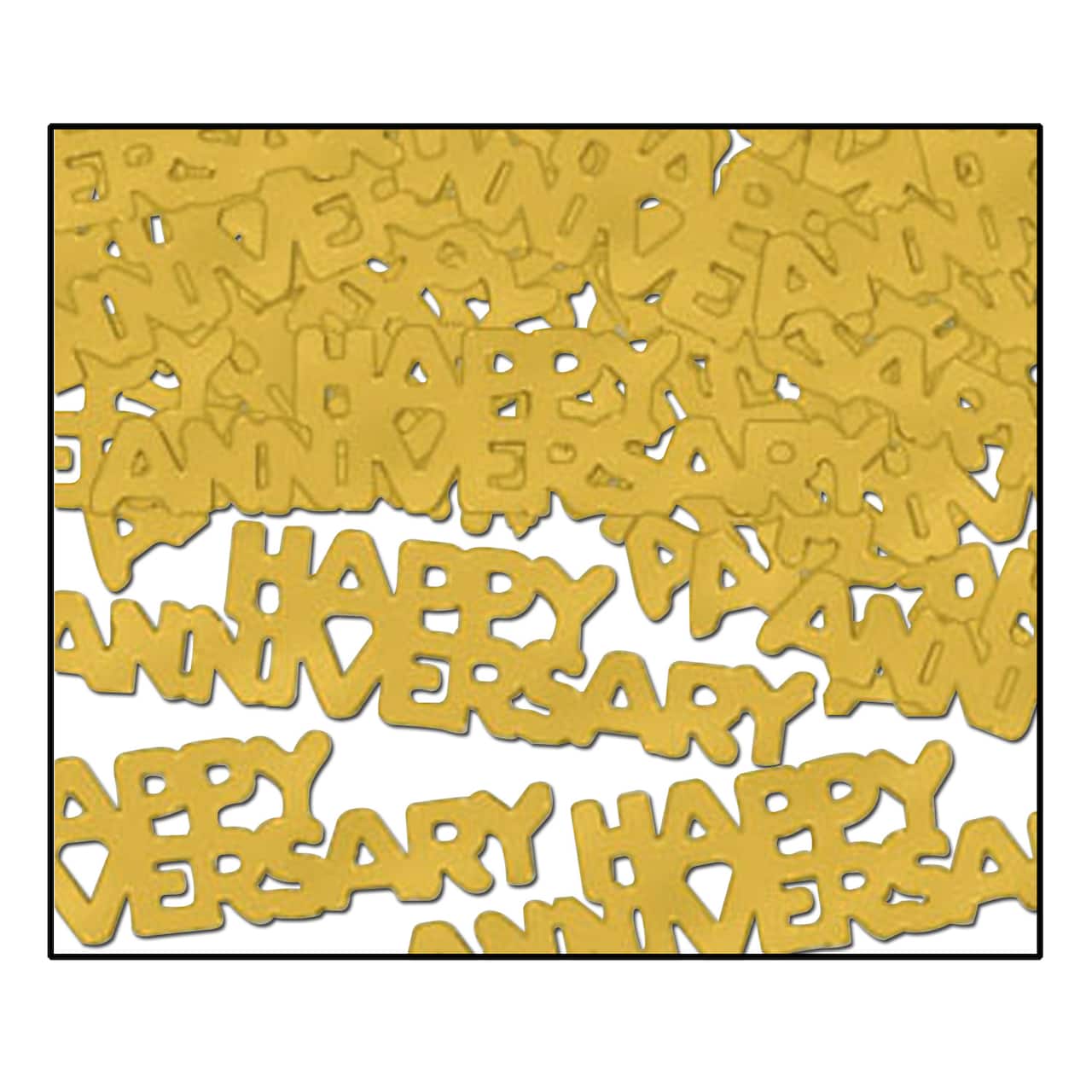 Beistle 1/2oz. Gold Happy Anniversary Fanci-Fetti, 3ct.